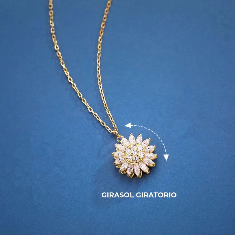 Collar girasol giratorio