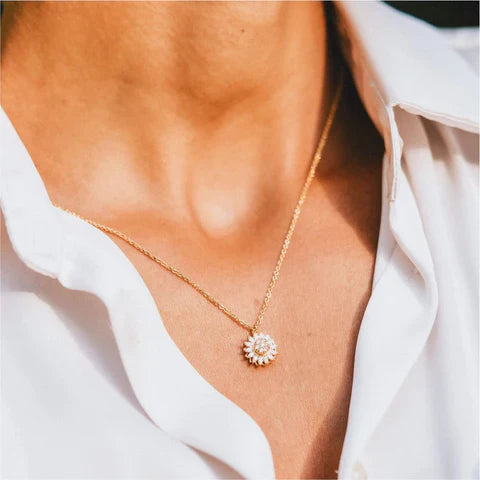 Collar girasol giratorio